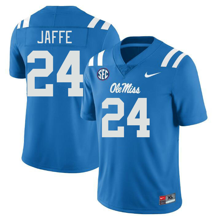 Men #24 Andy Jaffe Ole Miss Rebels College Football Jerseys Stitched-Power Blue